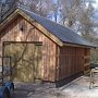 Larch clad, slate roofed garage